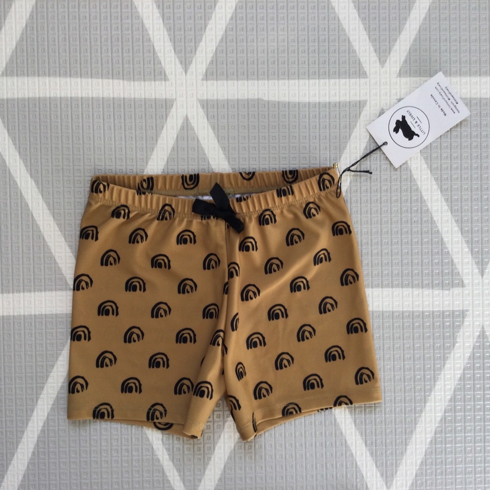 🆕 Little & Lively Rainbow Print Swim Trunks - 5T/6T
